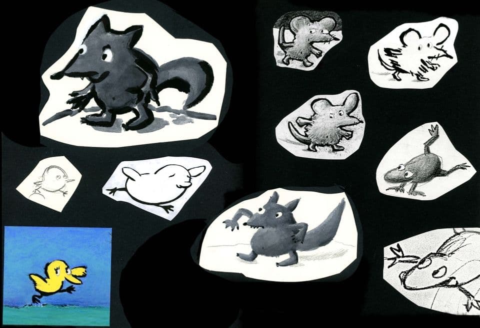 006=Un petit ourson, recherches, gouache, aquarelle, pastels et crayons gris, 1995_Un petit ourson, research, gouache, watercolor, pastels and grey pencils, 1995.jpg