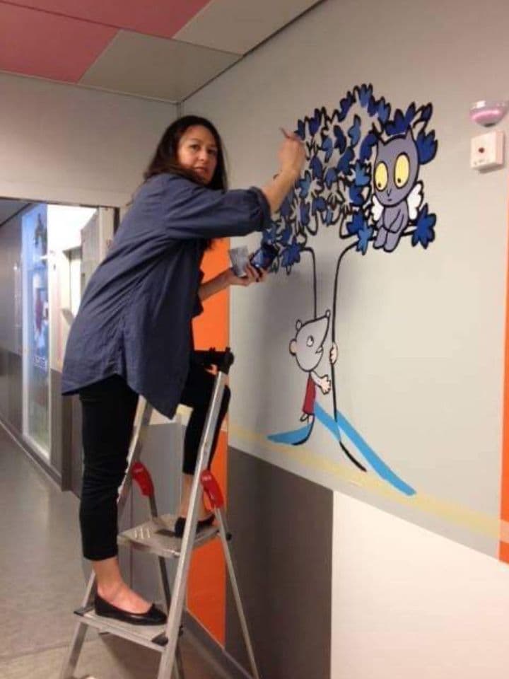 009=Peintures à l’hôpital Necker avec Kimiko, 2014_Paintings at Necker’s hospital with Kimiko, 2014.jpg