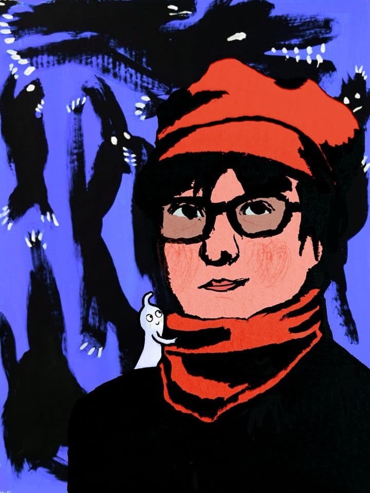 011=Autoportrait au fantôme et lunettes, 2025_Self-portrait with ghost and glasses, 2025.jpg