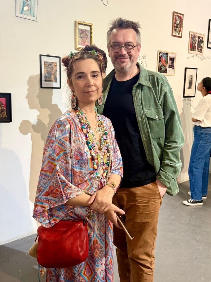 020=Stéphane Poplimont, le curateur de l’exposition et LaurèM, qui chantera, au vernissage, photo de l’IMMIX_Stéphane Poplimont, curator of the exhibition, and LaurèM, who will sing, at the opening, photo of l’IMMIX.jpg