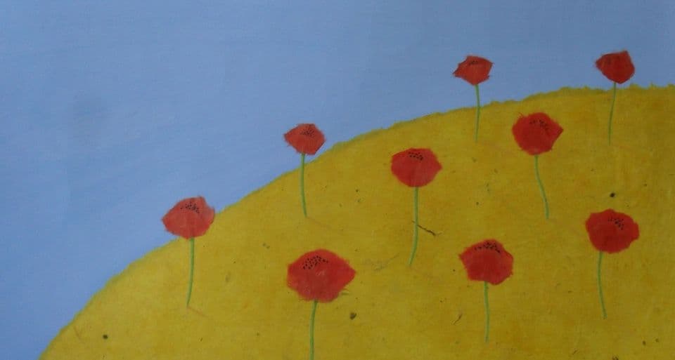 036=Amélie sorcière, page de garde, original, papier déchiré et gouache, 1997_Amélie sorcière, original title page, torn paper and gouache, 1997.jpg