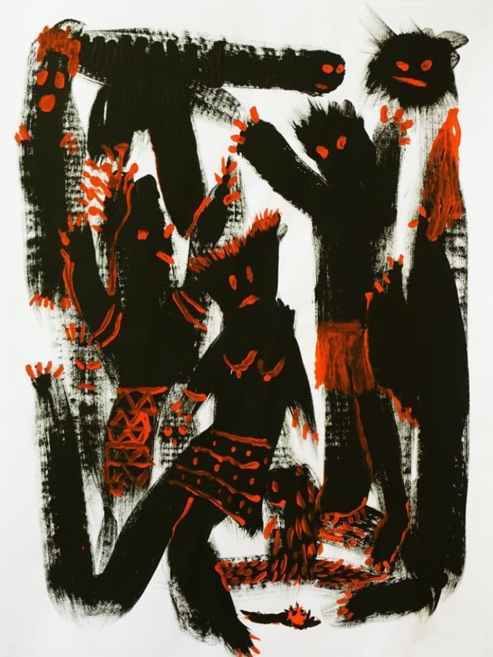 012=La mouche, peinture vinylique, 50:65cm, 2021_The fly, vinyl paint, 50:65cm, 2021.jpg