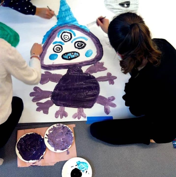 016=A la médiathèque de Divatte sur Loire, Petit Poupou et ses chouchous monstres, 2021_In a media library, Petit Poupou and his darlings monsters, 2021.jpg