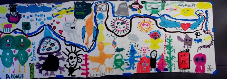 017=A la médiathèque de Divatte sur Loire, Petit Poupou et ses chouchous monstres, 2021_In a media library, Petit Poupou and his darlings monsters, 2021.jpg