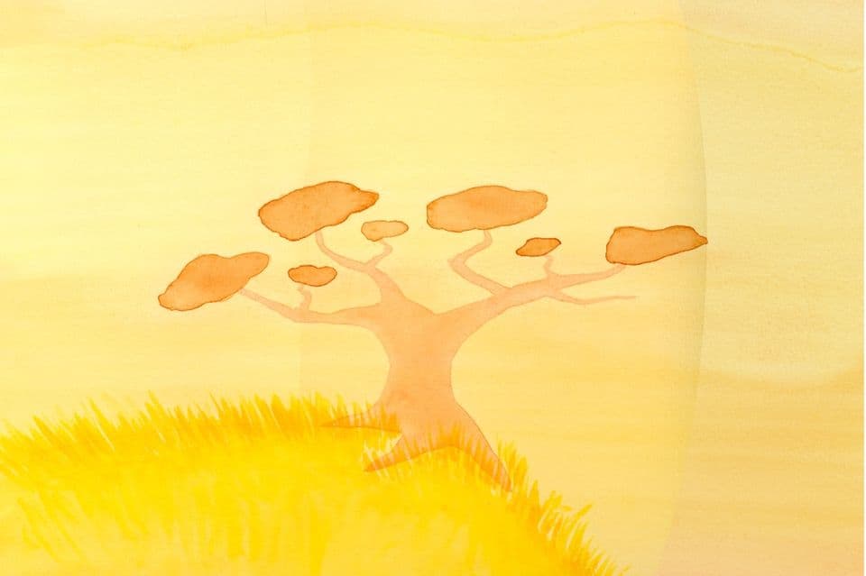 020= L’arbre, recherches, aquarelle, Roger poussin, 2008_The tree, researches, watercolor, Roger poussin, 2008.jpg