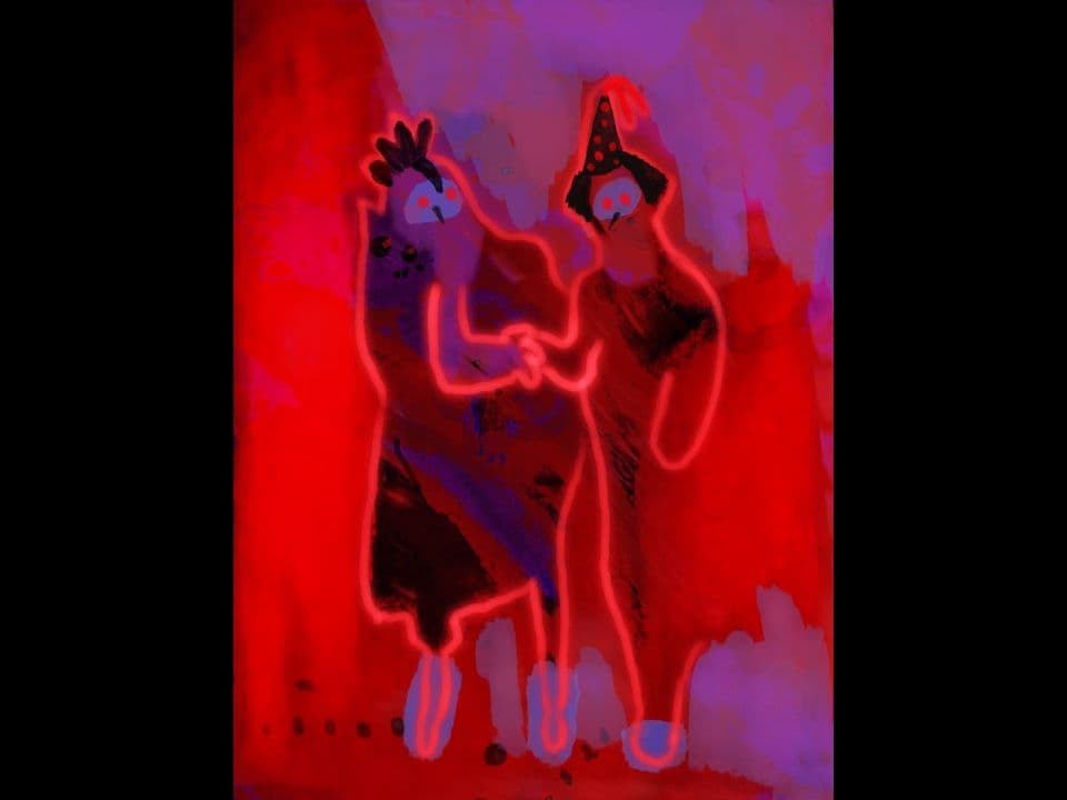 33=Au bal masqué, ho hé ho hé, photo-peinture, août 2025_At the masked ball, ho hey ho hey, photo-panting, August 2025.jpg