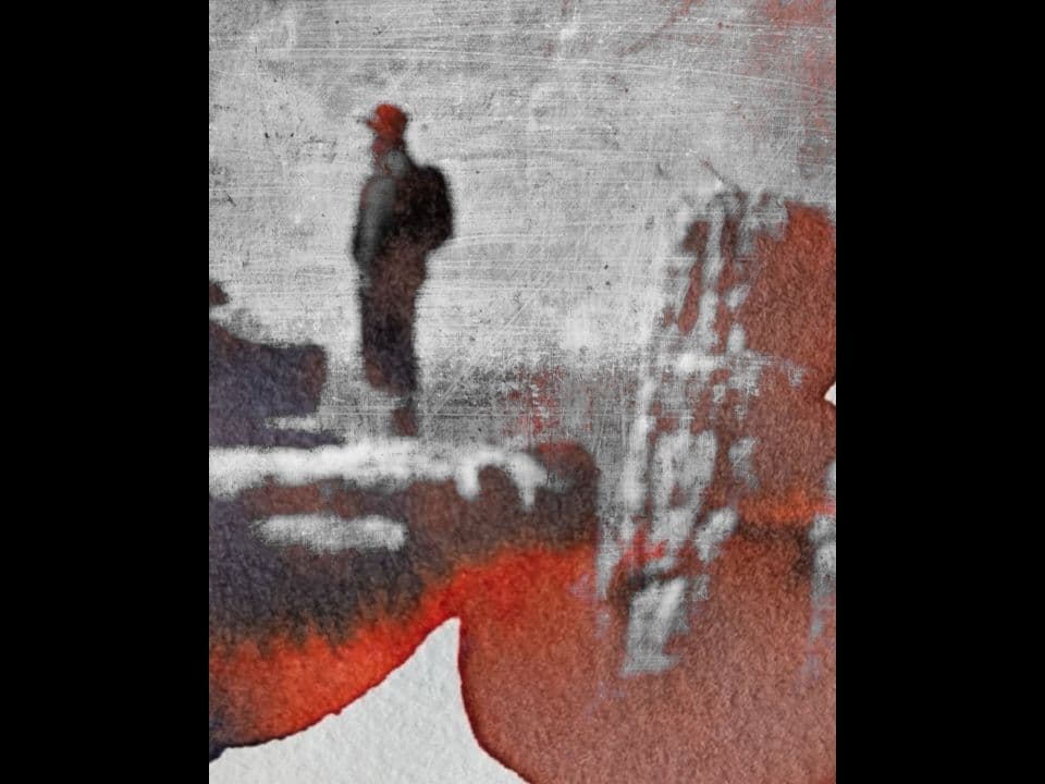 36=Les contrées inconnues, photo-peinture en double exposition avec pour toile, une photo de Cathy Ribou et pour pinceau, une encre de moi, 2025_ Unknown Lands, double exposure photo-painting using a photo by Cathy Ribou and my own ink, 2025.jpg